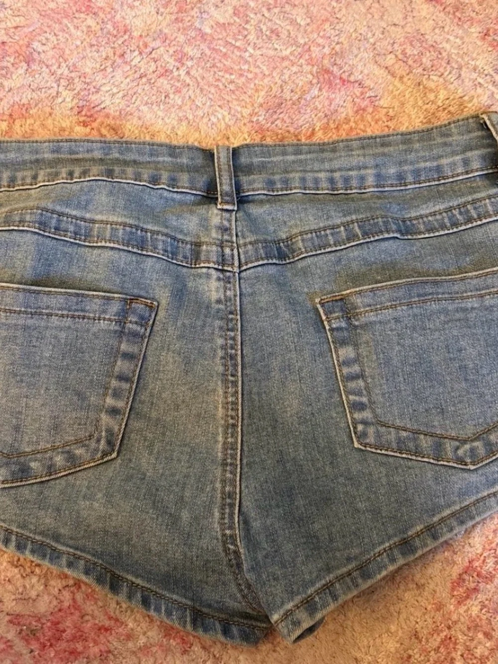 Edikted Jagger Low Rise Denim Shorts.